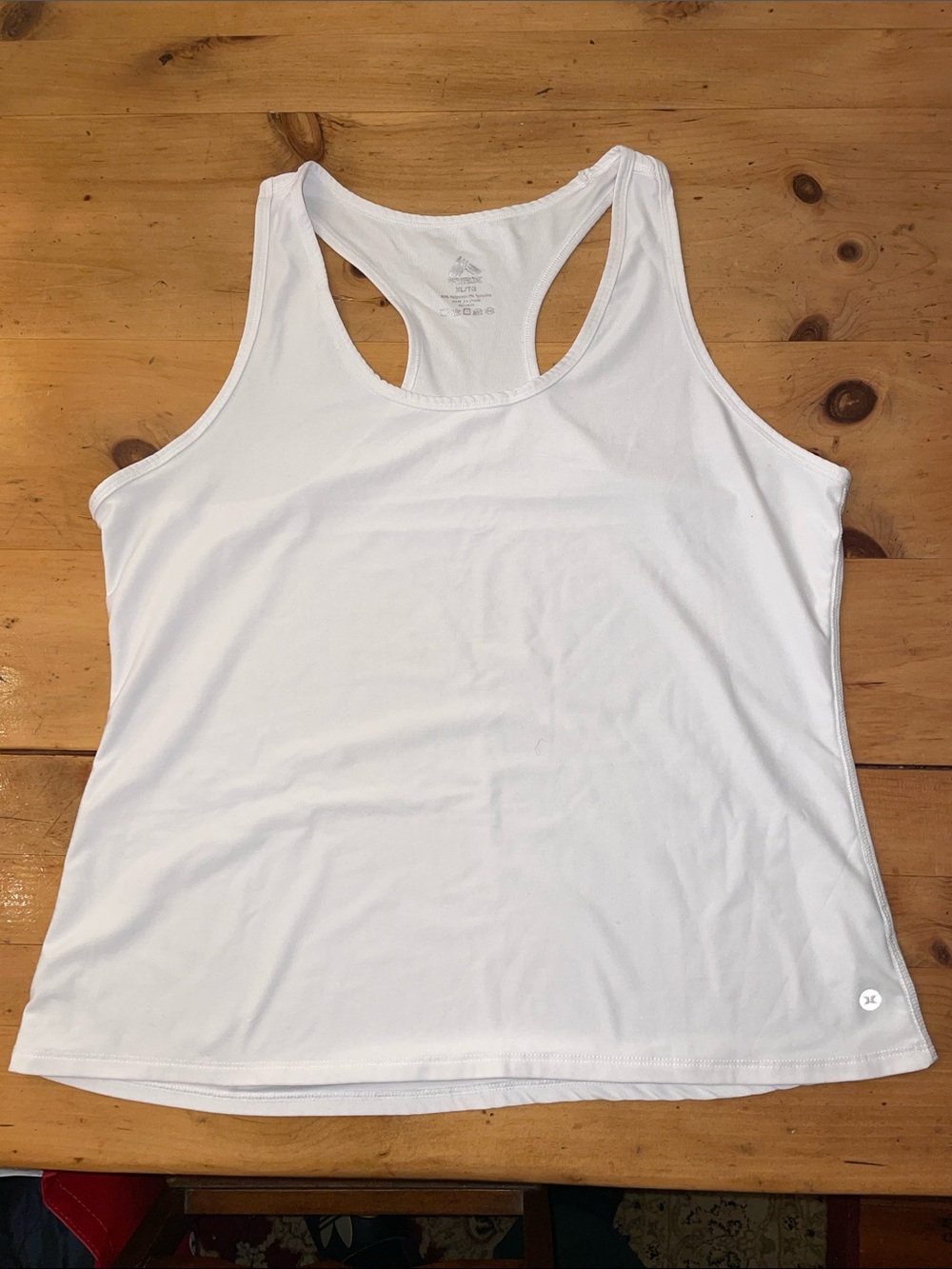 RBK (Reebok)- Women’s Sz XL- White- Stretch Racerback Tank